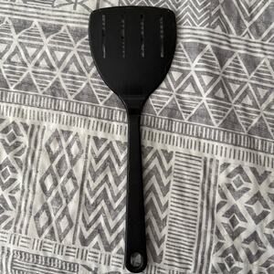 Vintage Tailor Made Black Spatula Slotted Plastic Nylon Flipper Turner Flexible